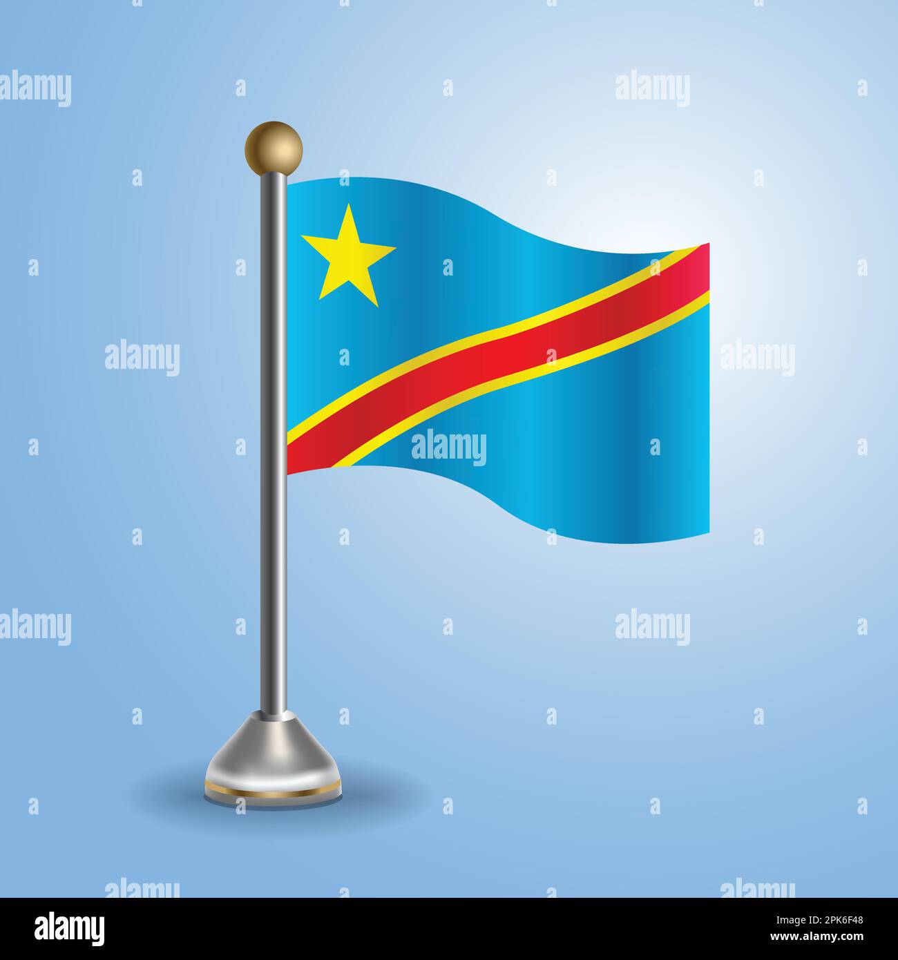 Drapeau de la table d'Etat du Congo. Symbole national, illustration vectorielle Illustration de Vecteur