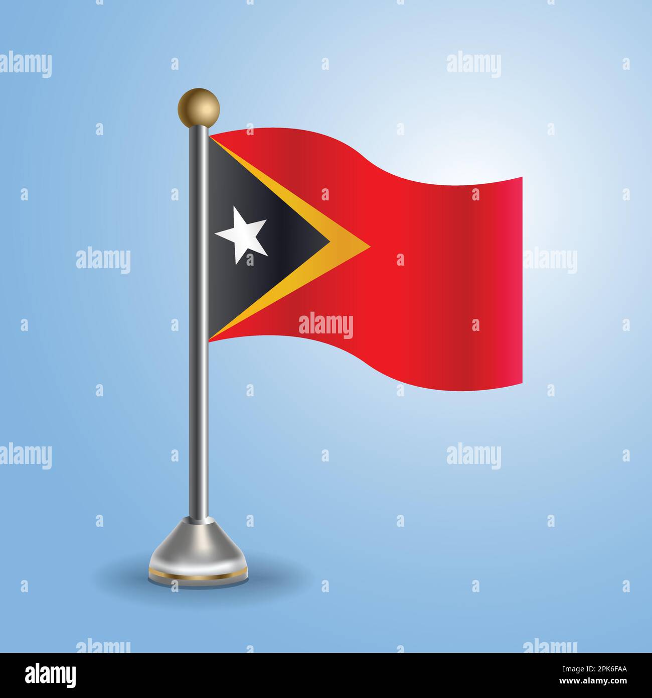 Drapeau de la table d'État du Timor oriental. Symbole national, illustration vectorielle Illustration de Vecteur