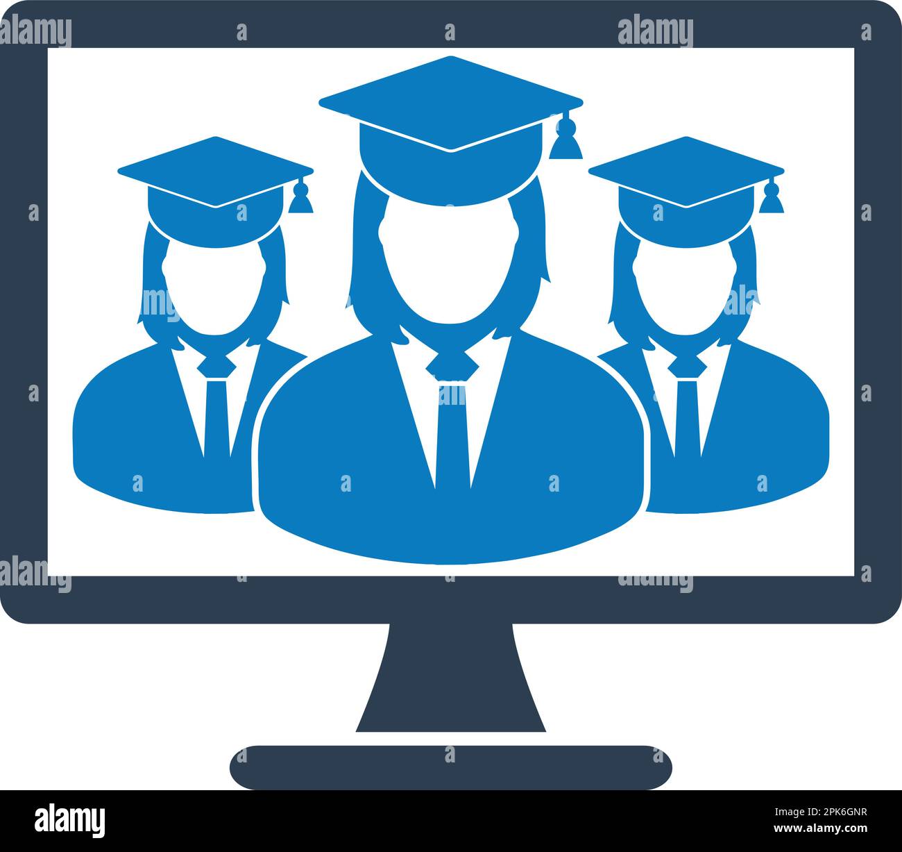 Icône E Learning. EPS vectoriel de style plat. Illustration de Vecteur