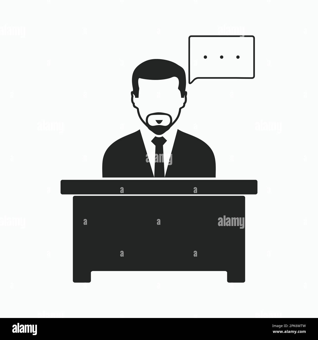 Icône Gestionnaire. EPS vectoriel de style plat. Illustration de Vecteur