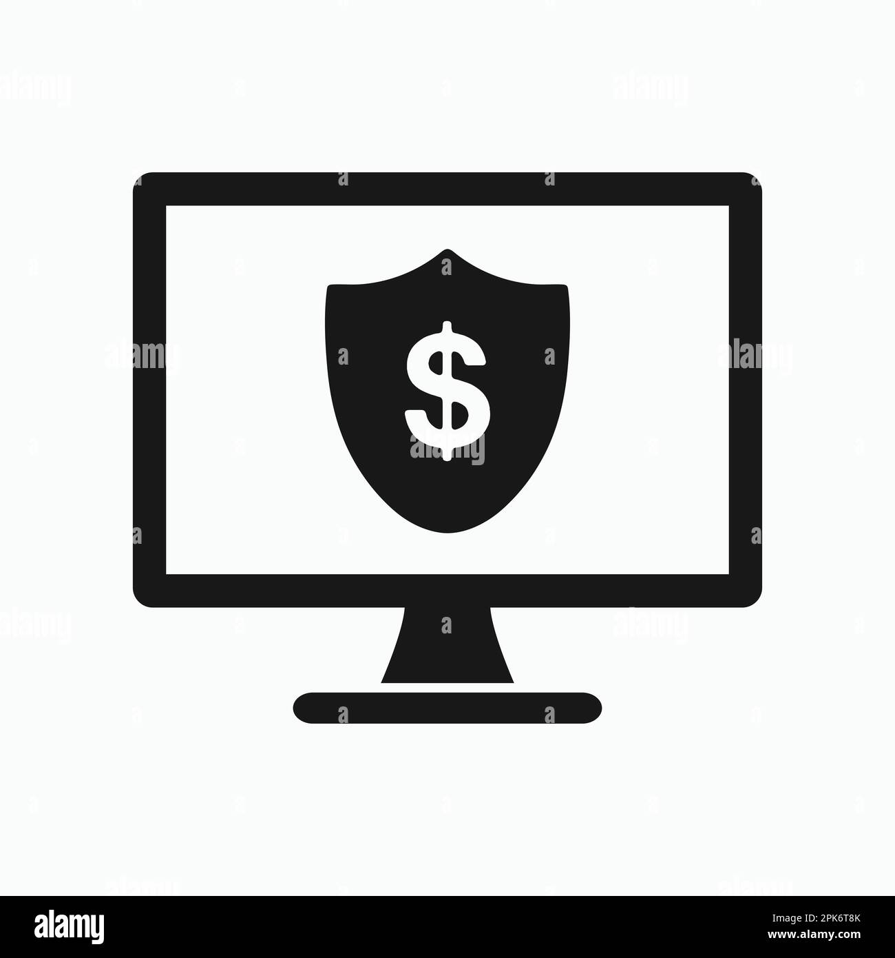Icône de sécurité des opérations bancaires en ligne. EPS vectoriel de style plat. Illustration de Vecteur