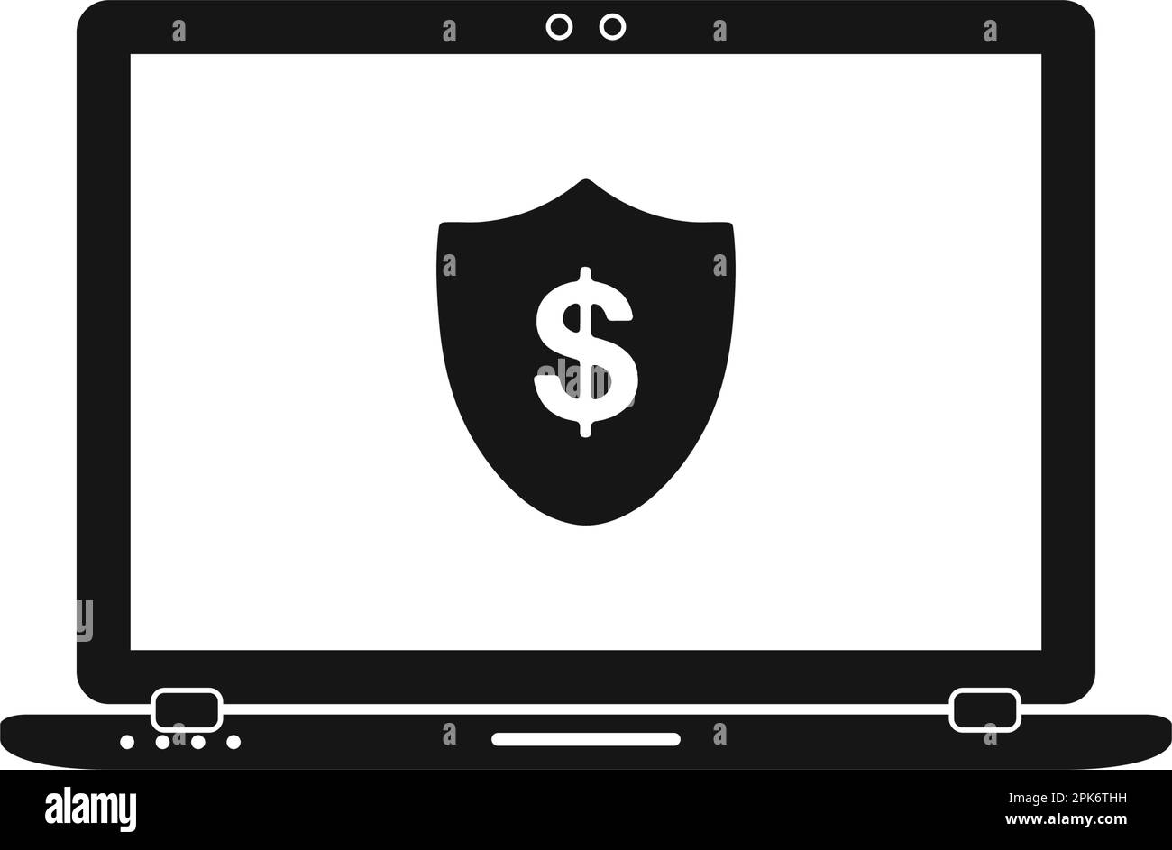 Icône sécurité financière en ligne. EPS vectoriel de style plat. Illustration de Vecteur