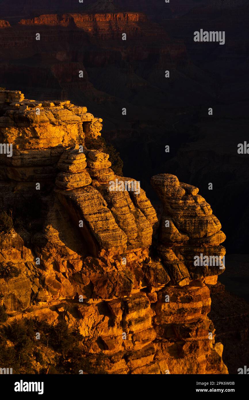 Vue en grand angle de la formation rocheuse, Arizona, États-Unis Banque D'Images