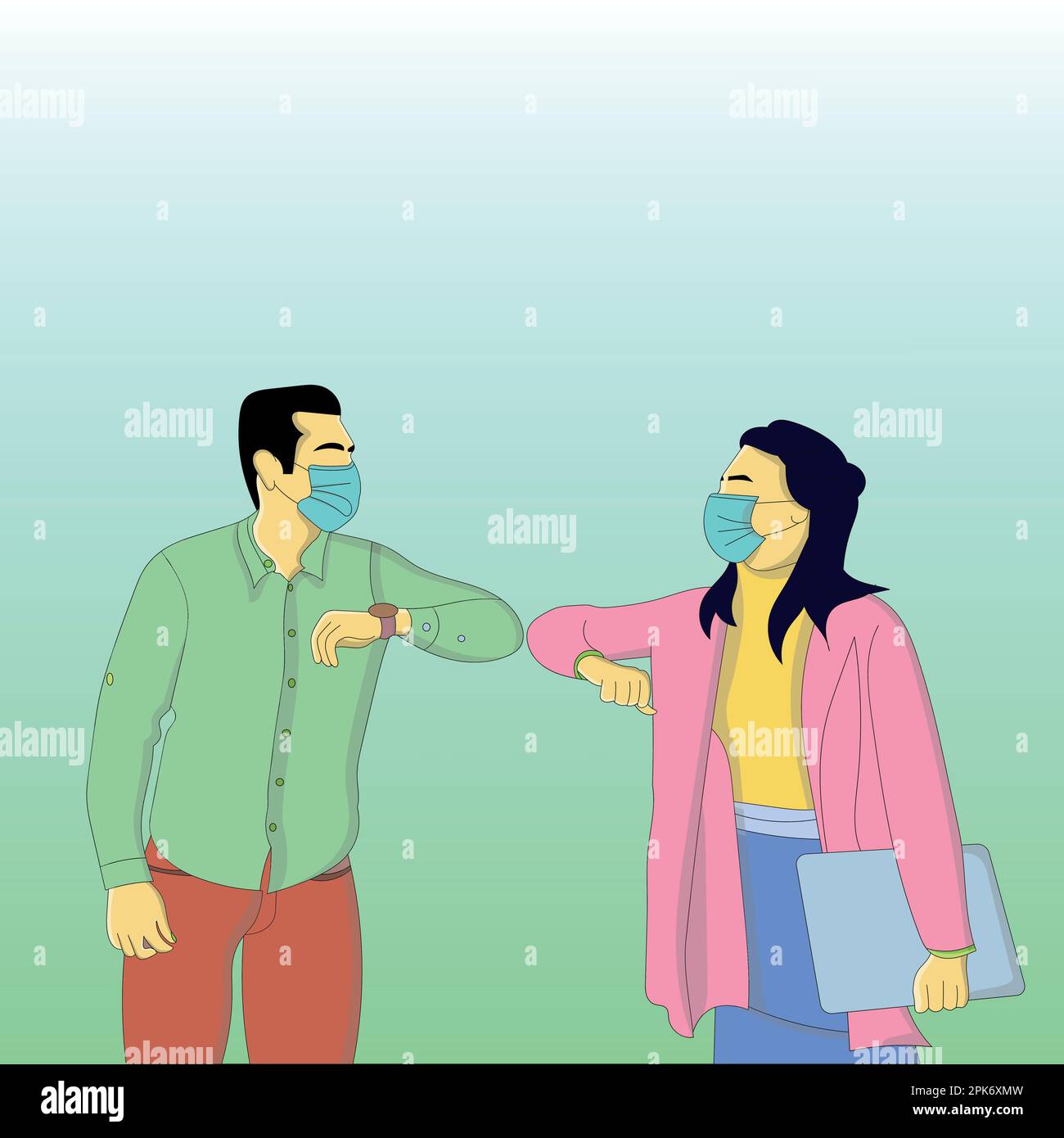 vector homme et femme gifle main conception plate Illustration de Vecteur