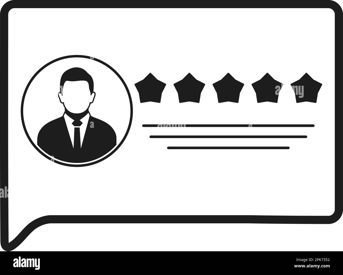 Icône de commentaire ou de révision utilisateur. EPS vectoriel de style plat. Illustration de Vecteur