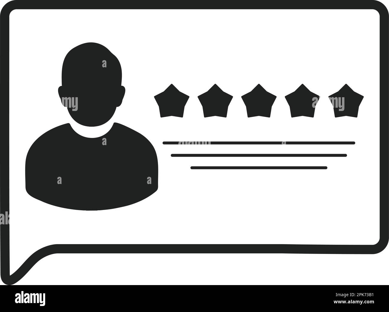 Icône de commentaire ou de révision utilisateur. EPS vectoriel de style plat. Illustration de Vecteur