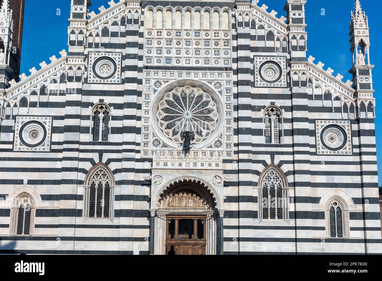 Monza, Italie - avril 5 2023 - vue sur la cathédrale (Duomo, basilique de San Giovanni Battista) Banque D'Images