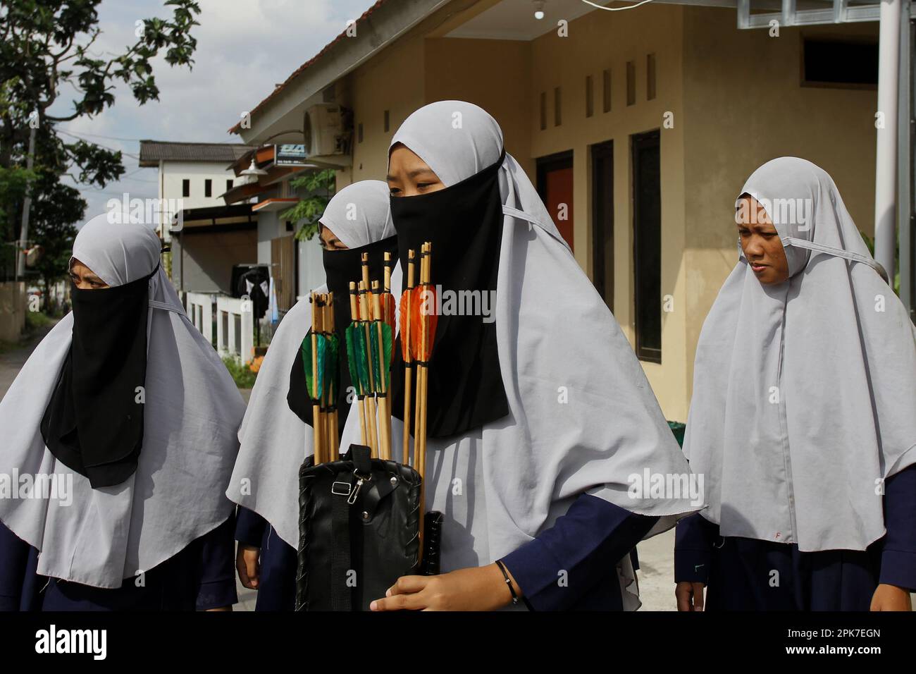 6 avril 2023, Sleman, région spéciale de Yogyakarta, Indonésie: Les élèves souffrant de troubles 