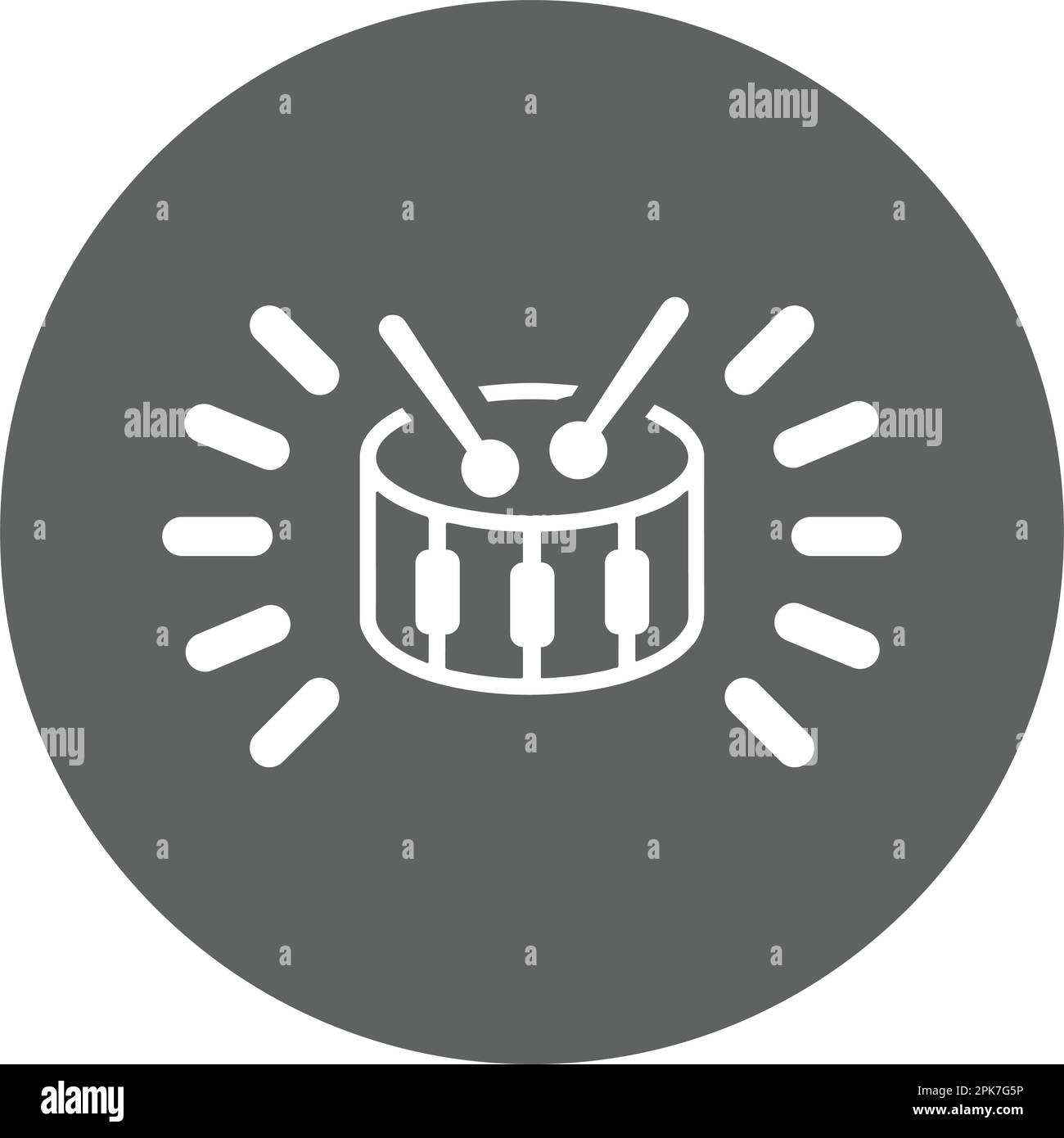 Icône de tambour. utilisation à des fins commerciales, sur des supports d'impression, sur le web ou tout type de projet de conception. Illustration de Vecteur