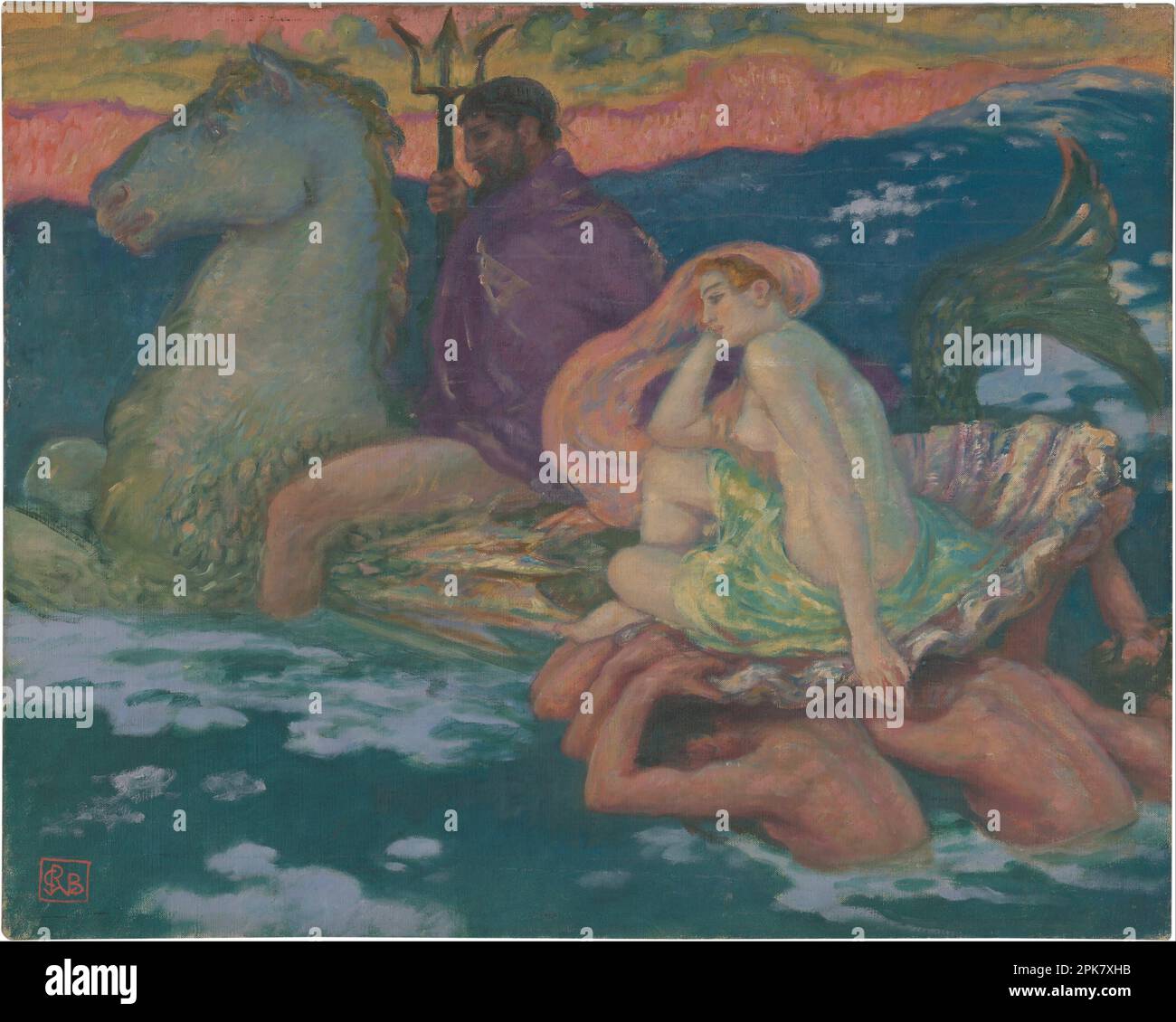 Poséidon et Amphitrite vers 1913 par Rupert Bunny Banque D'Images