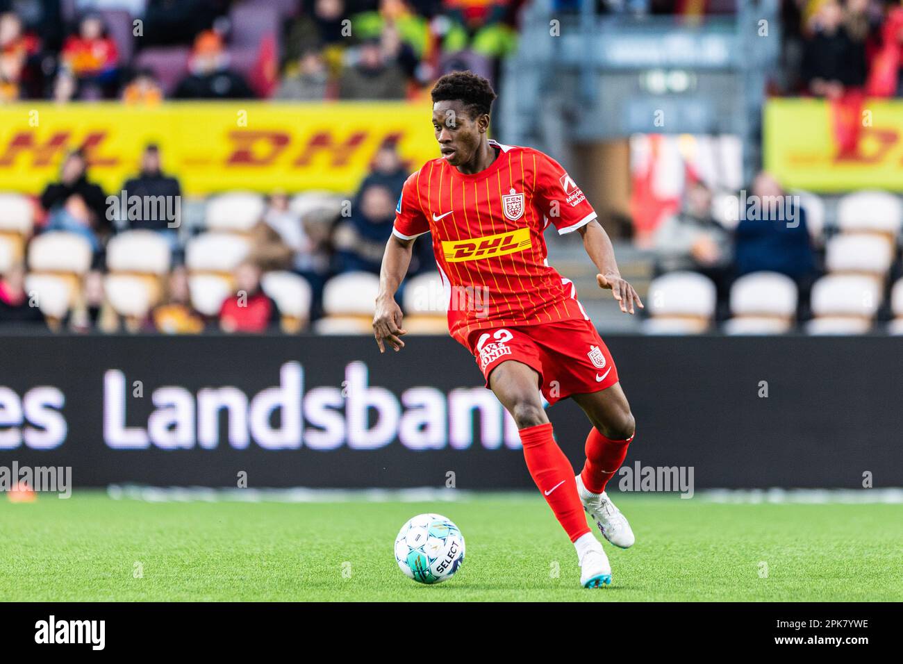 Farum, Danemark. 05th avril 2023. Mario Dorgeles (29) du FC Nordsjaelland vu pendant le match de la coupe DBU entre le FC Nordsjaelland et Aarhus Fremad à droite de Dream Park à Farum. (Crédit photo : Gonzales photo/Alamy Live News Banque D'Images