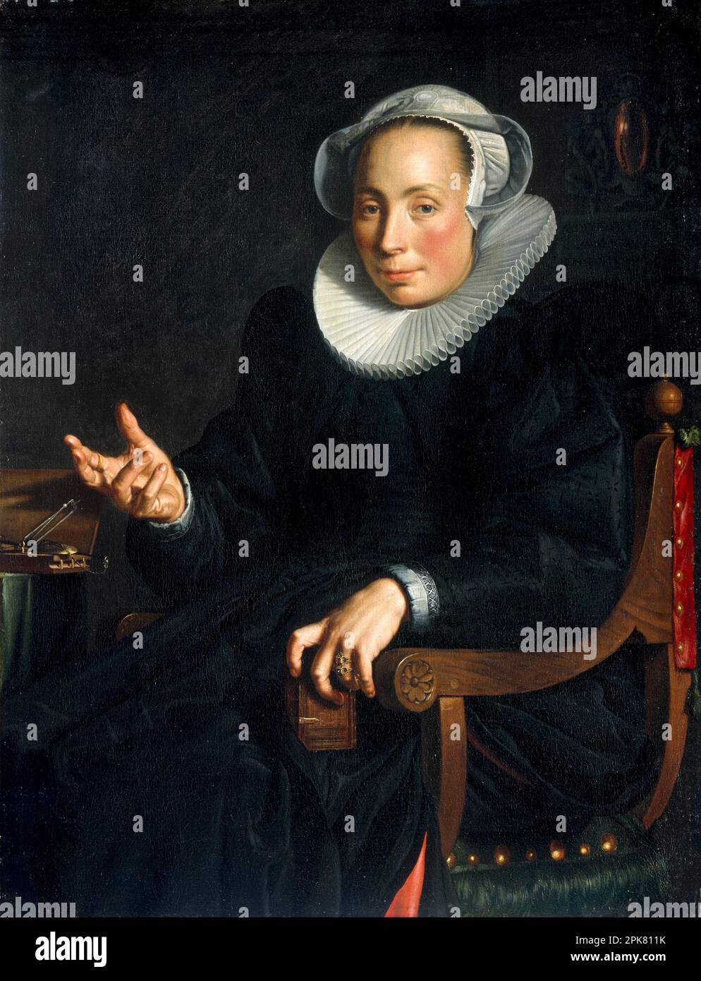 Portrait de Christina Wtewael van Halen (1568-1629) 1601 par Joachim Wtewael Banque D'Images