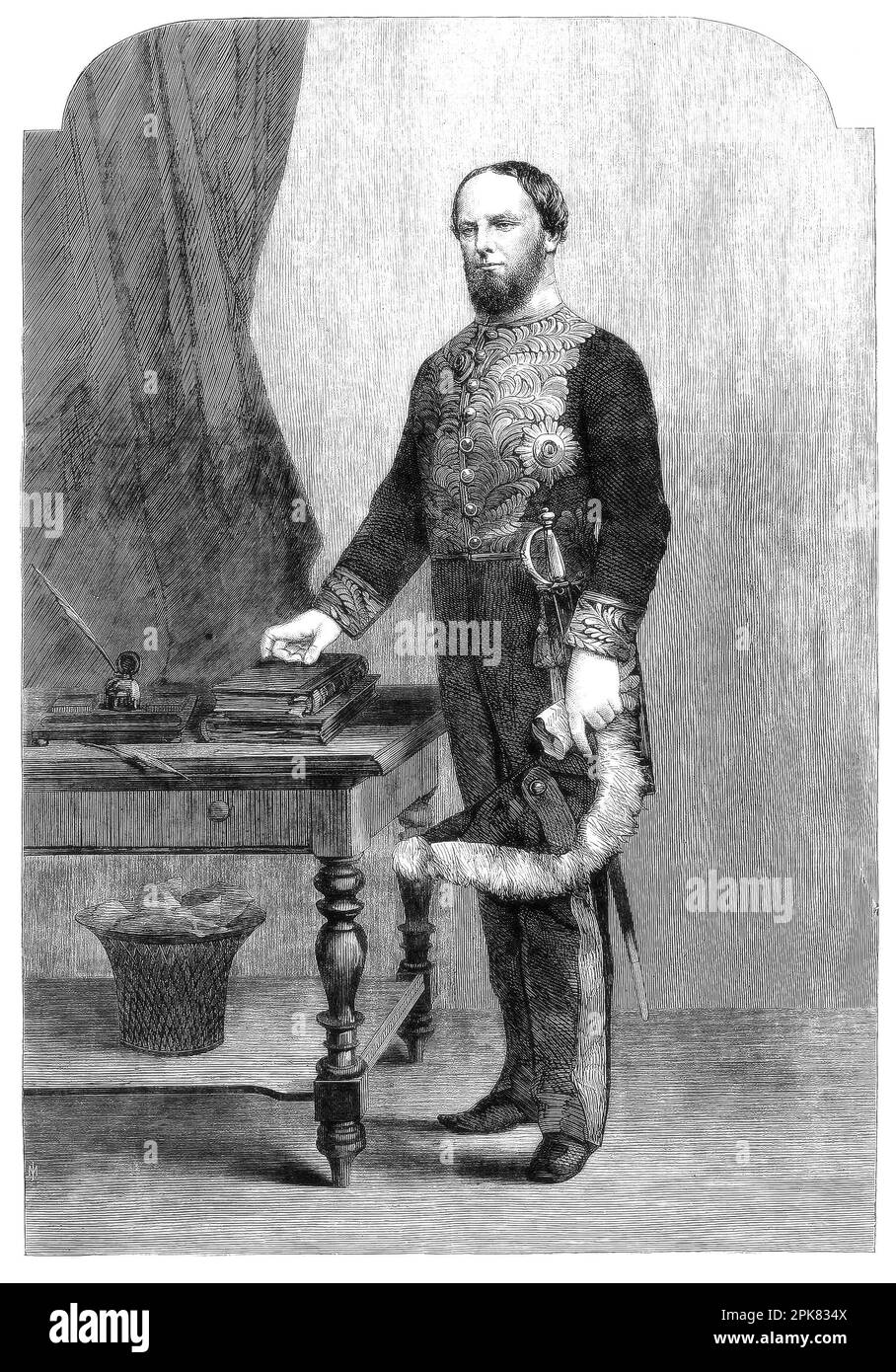 Un portrait de John Wodehouse, 1st comte de Kimberley (1826-1902), connu sous le nom de Lord Wodehouse de 1846 à 1866. Il était un politicien libéral britannique qui est devenu sous-secrétaire d'État pour l'Inde en 1864, mais vers la fin de l'année a été nommé lieutenant d'Irlande, quand il a dû lutter avec les premières manifestations du Fenianisme. Banque D'Images