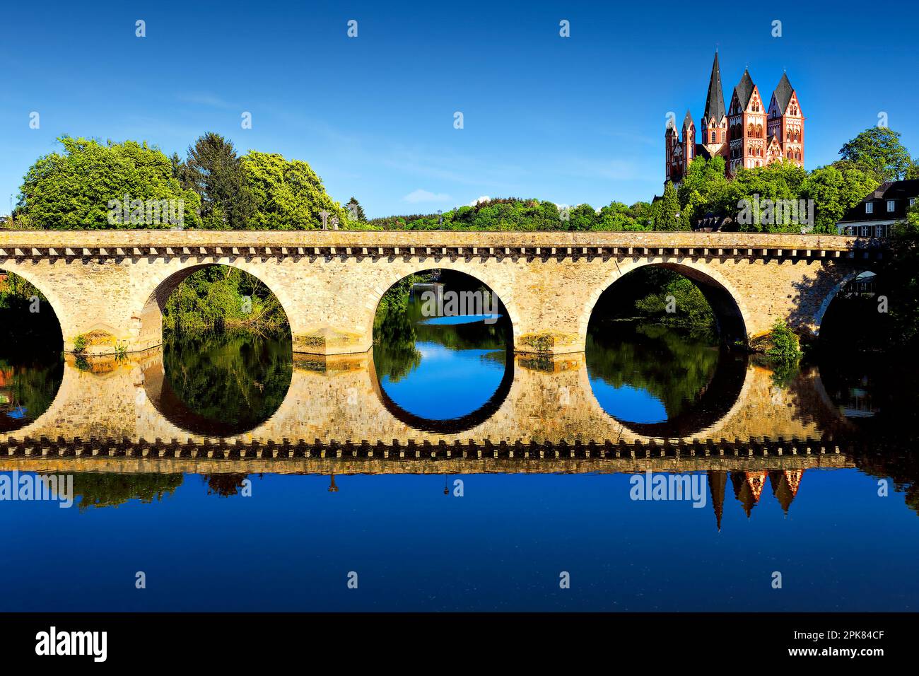 Limburger Dom, Alte Brücke, Limburg an der Lahn, Hessen, Allemagne Banque D'Images