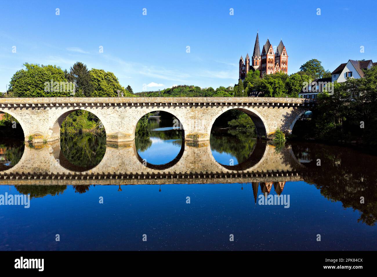 Limburger Dom, Alte Brücke, Limburg an der Lahn, Hessen, Allemagne Banque D'Images