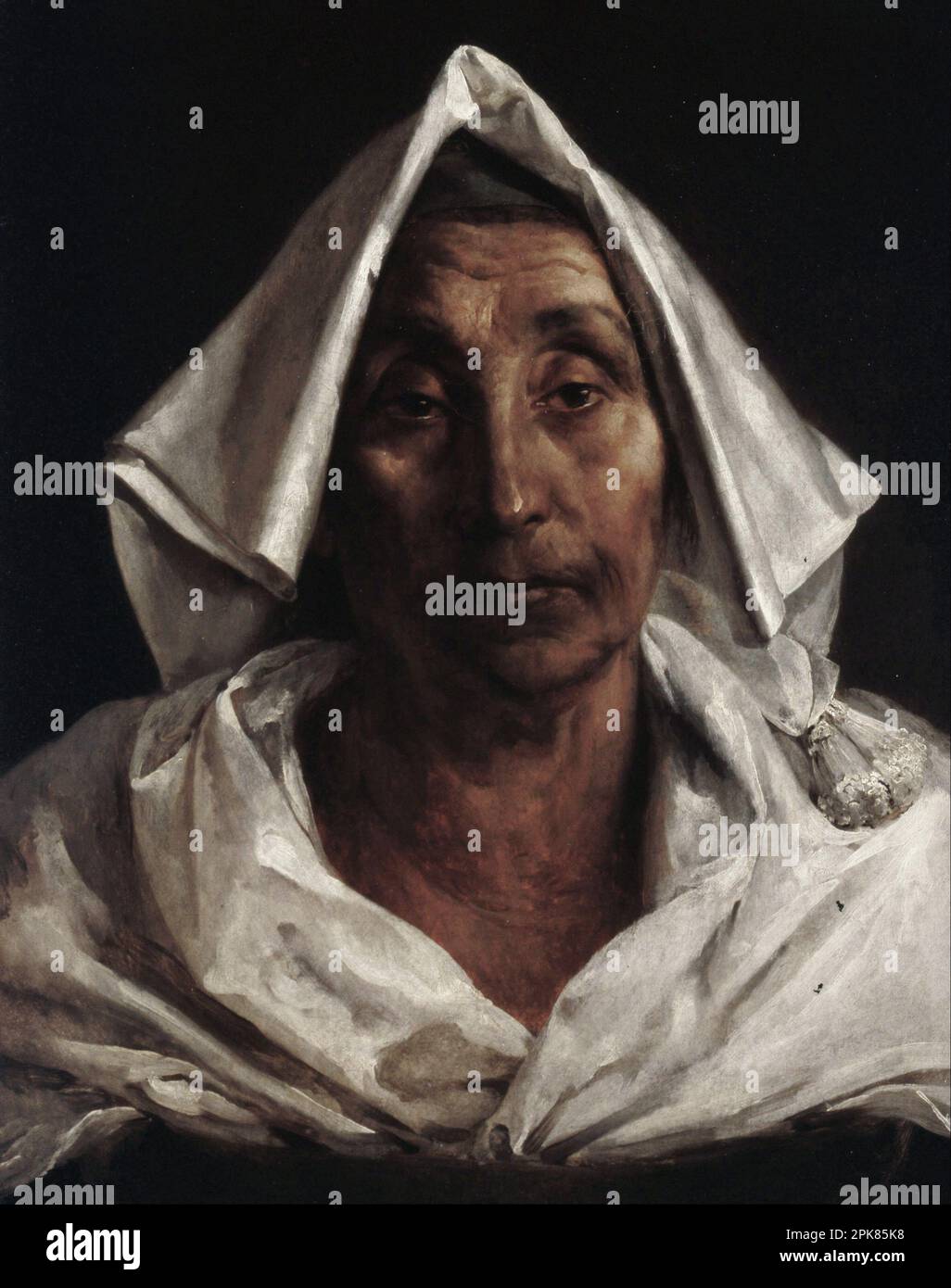 La vieille femme italienne 1824 par Theodore Gericault Banque D'Images