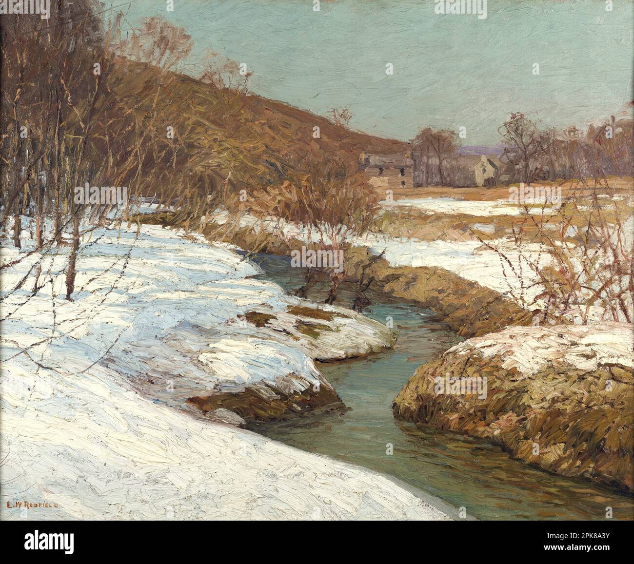 Meadow Brook 1918 par Edward Willis Redfield Banque D'Images