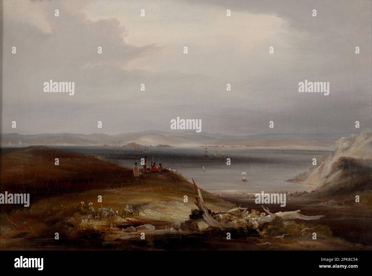 Kororareka dans la baie des îles 1841 par Conrad Martens Banque D'Images