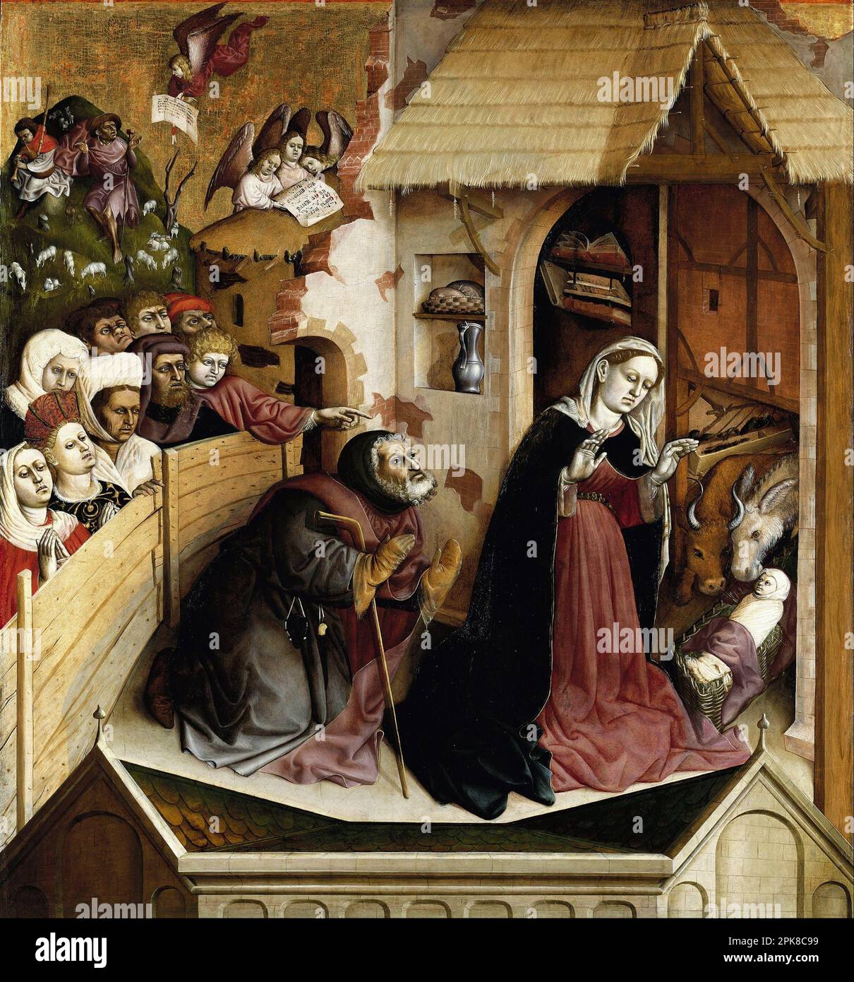 Nativité 1437 par Hans Multscher Banque D'Images