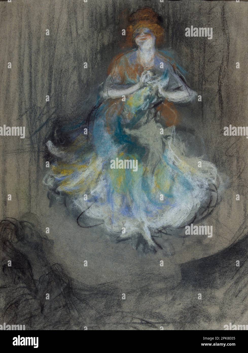 Music Hall chanteur vers 1897-1899 par Ricard canaux Banque D'Images