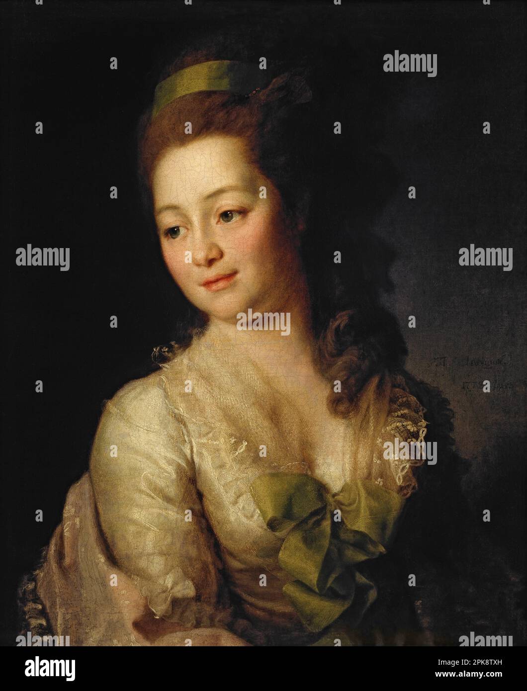 Portrait de Maria Dyakova 1778 par Dmitry Levitsky Banque D'Images