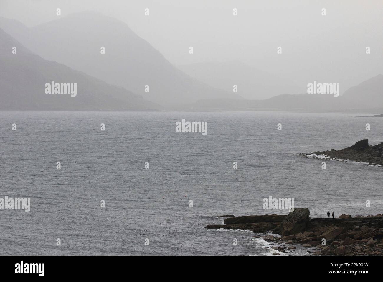 La fin du monde sur l'île de Skye à Elgol - Écosse Banque D'Images
