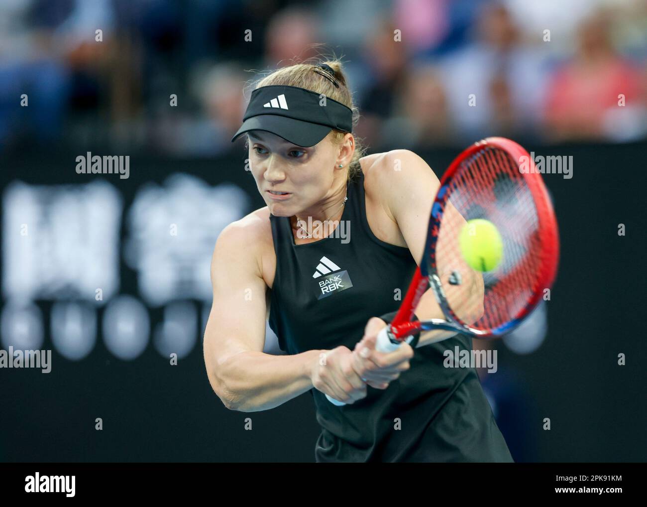Elena Rybakina.of Kazakhstan en action au tournoi de tennis Open d'Australie 2023, Melbourne Park, Melbourne, Victoria, Australie. Banque D'Images