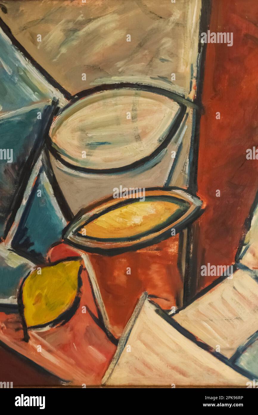 Angleterre, East Sussex, Firle, West Firle, Charleston House, La maison de Vanessa Bell et Duncan Grant, Une copie peinture Picasso Banque D'Images