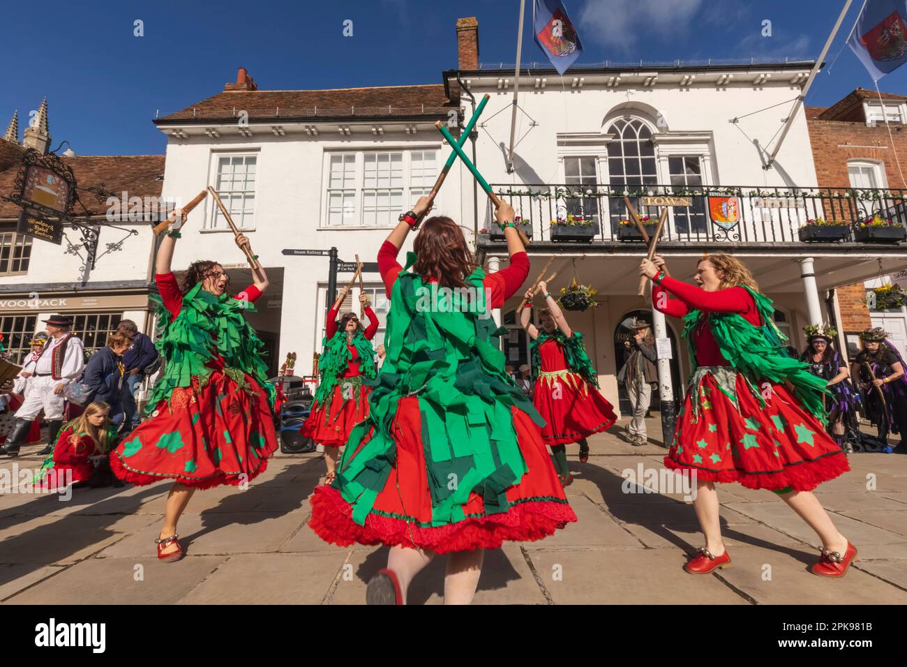 Angleterre, Kent, Tenterden, festival folklorique annuel de Tenterden, Morris Dancers Banque D'Images