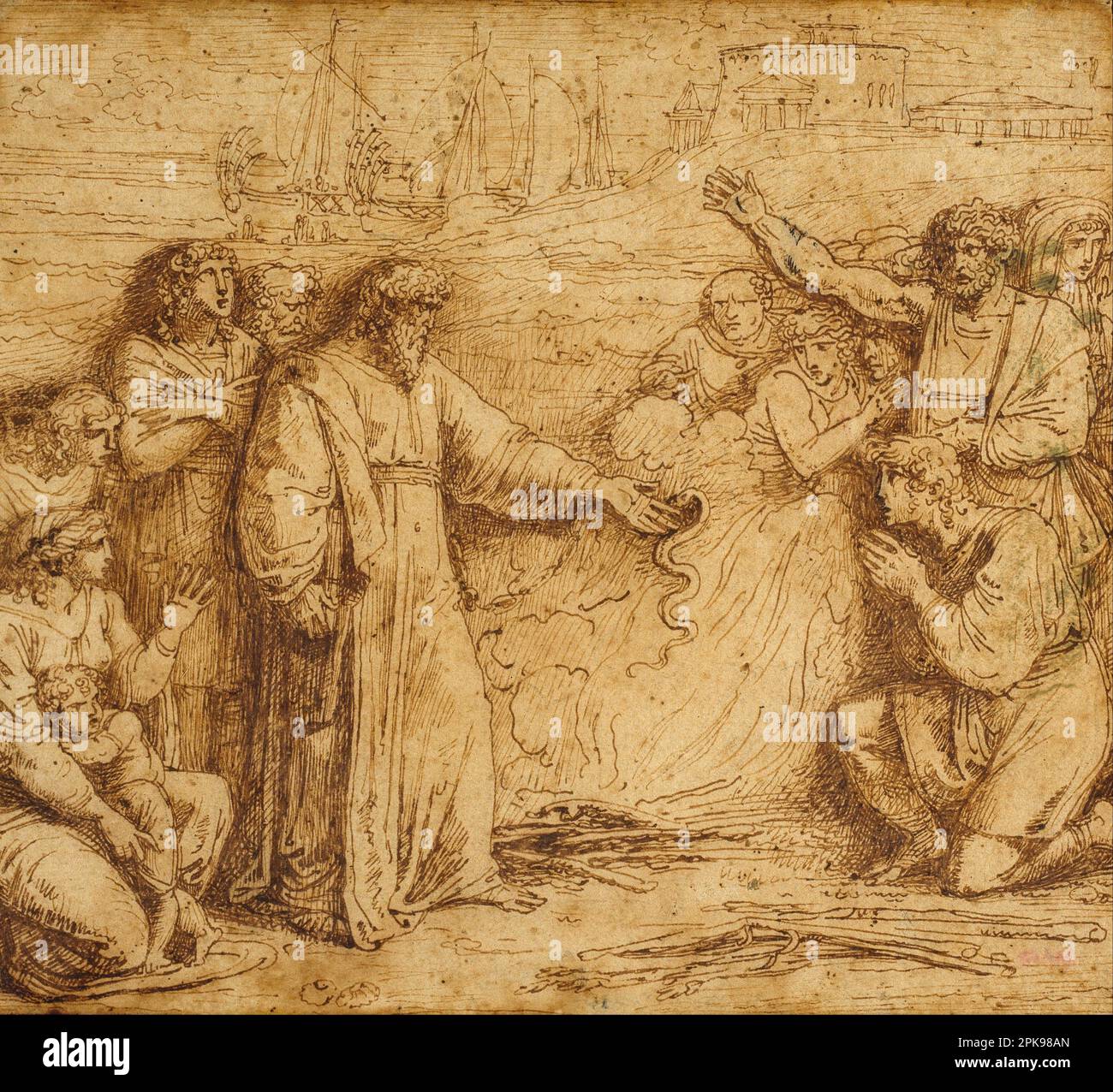 Miracle de Saint Paul vers 1800-1810 par Felice Giani Banque D'Images