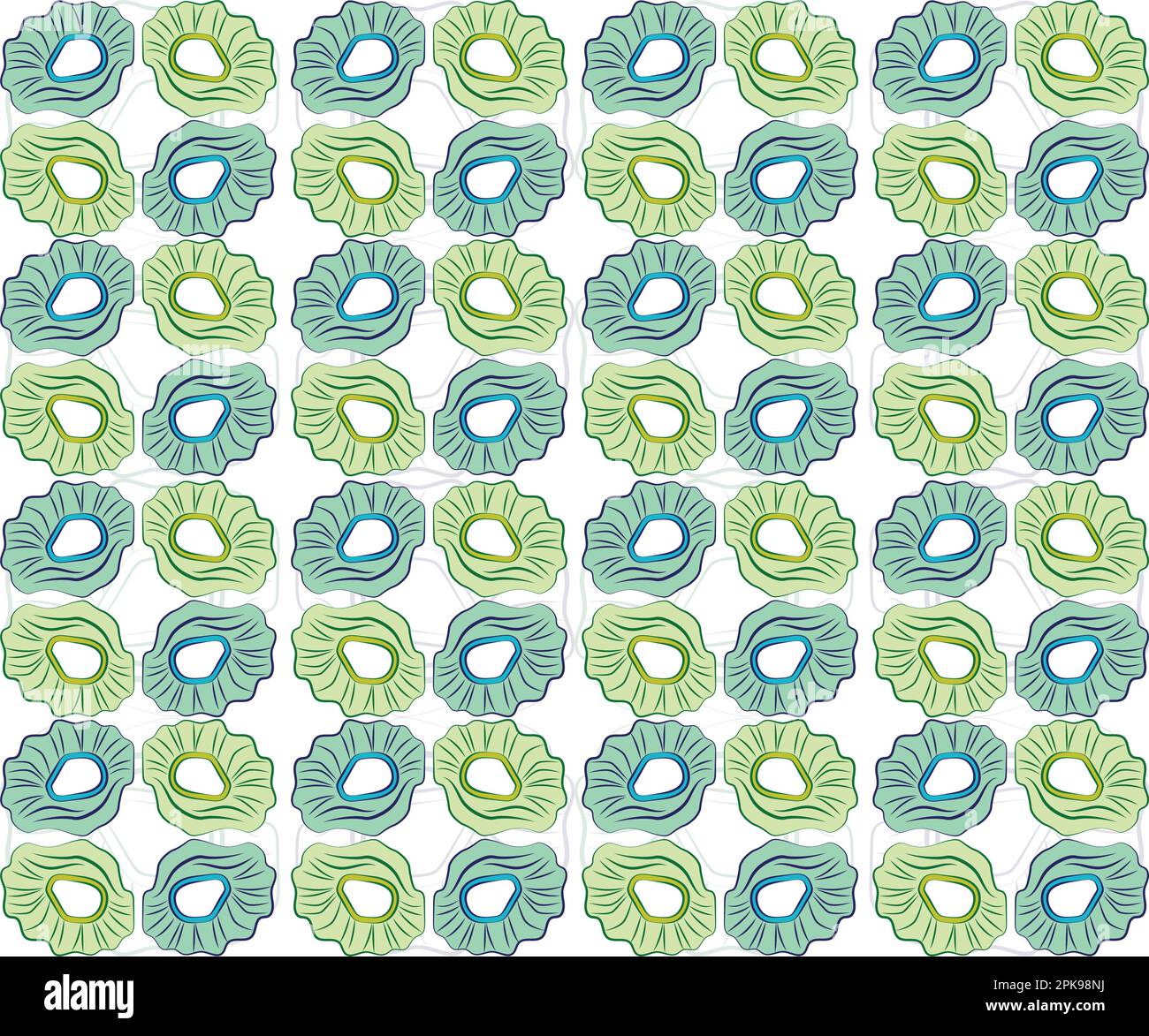 Motif de répétition sans couture Sea Shell - impressions Marine Life vert. Motif de surface pour le tissu, les vêtements, la literie, le papier peint et les vêtements pour bébé Illustration de Vecteur