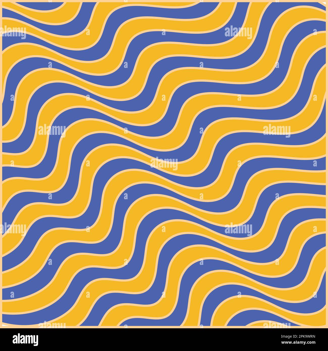 Psychédélique vague liquide tourbillon groovy vérifier illustration.1970s tendance groovy design arrière-plan Illustration de Vecteur