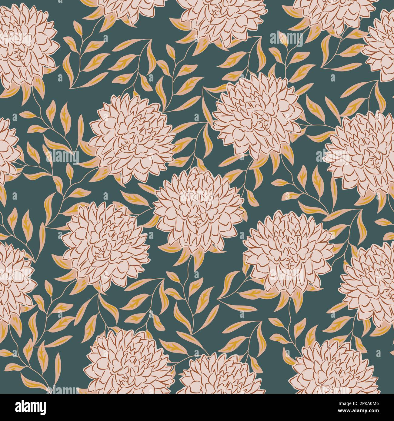 Motif fleuri sans coutures. Illustration du vecteur de fleur. Magnifique motif de surface tendance minimaliste romantique imprimé mode textile. Élégante et féminine Illustration de Vecteur