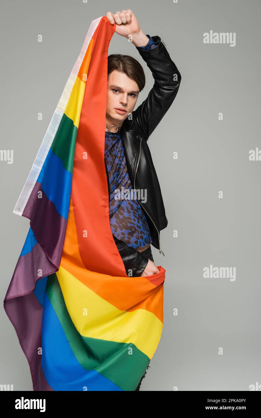 Porte-clés LGBTQ+ Pansexuel Avec Puce De Caddie - Métal Et Simili Cuir - Cadeau Symbolique Et Pratique
