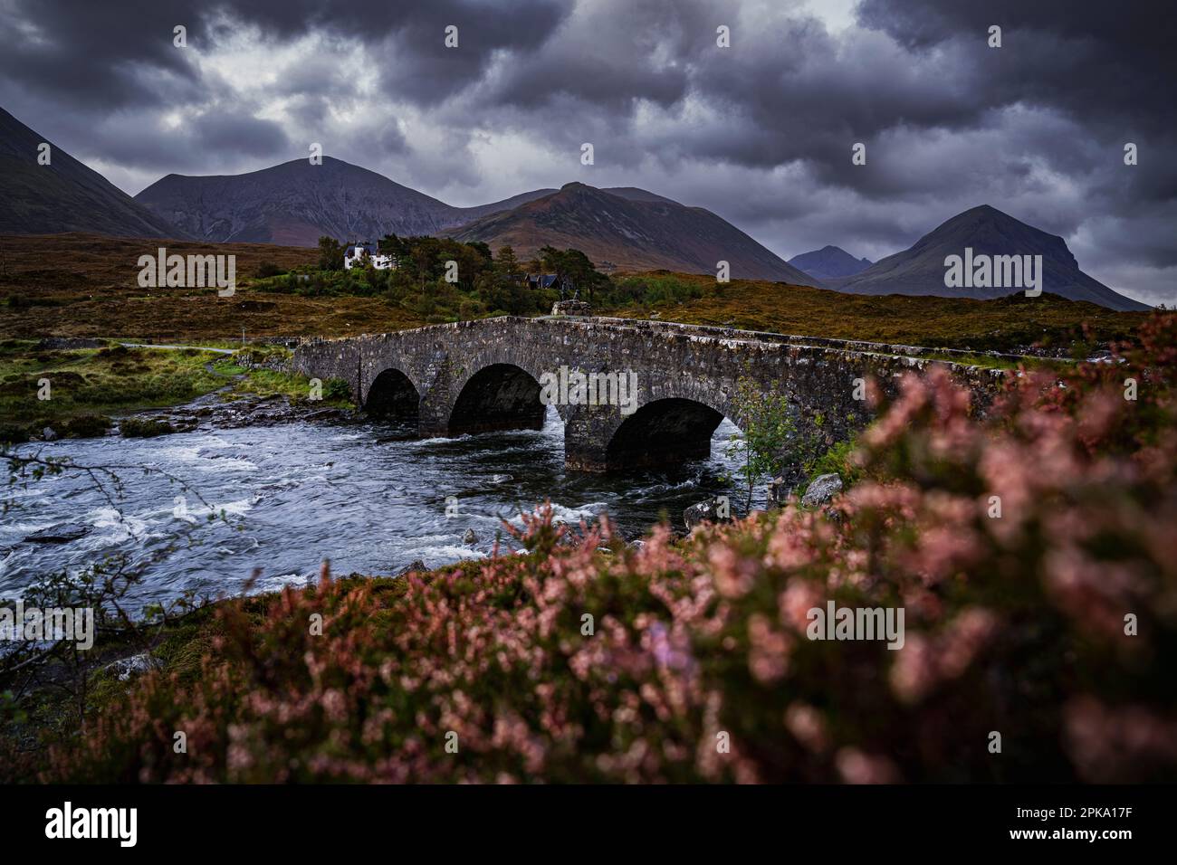 Sligachan Old Bridge, île de Skye, Écosse, Royaume-Uni, Europe Banque D'Images
