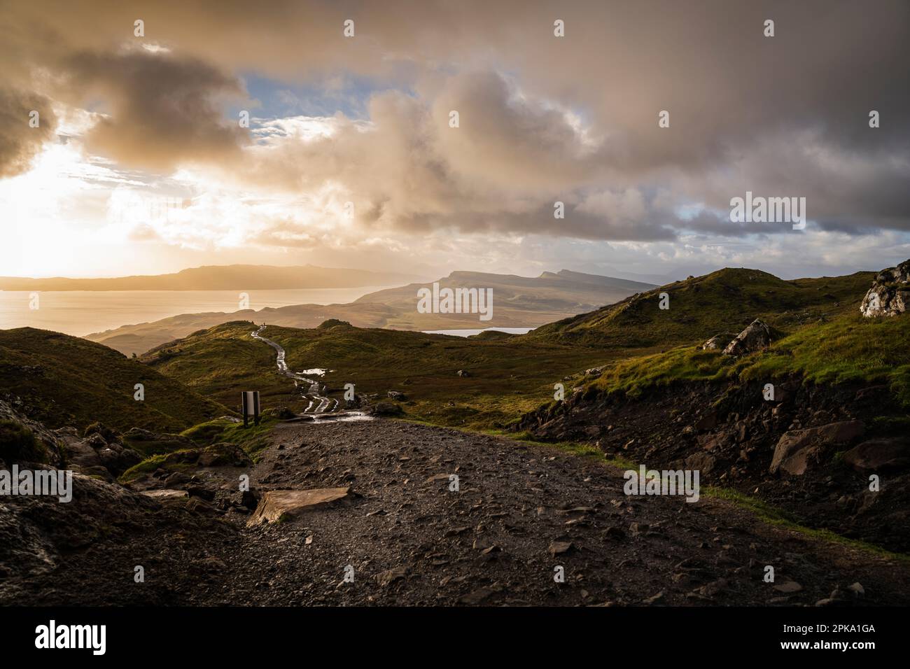 Landscape, Old Man of Storr, péninsule de Trotternish, île de Skye, Écosse, Royaume-Uni, Europe Banque D'Images