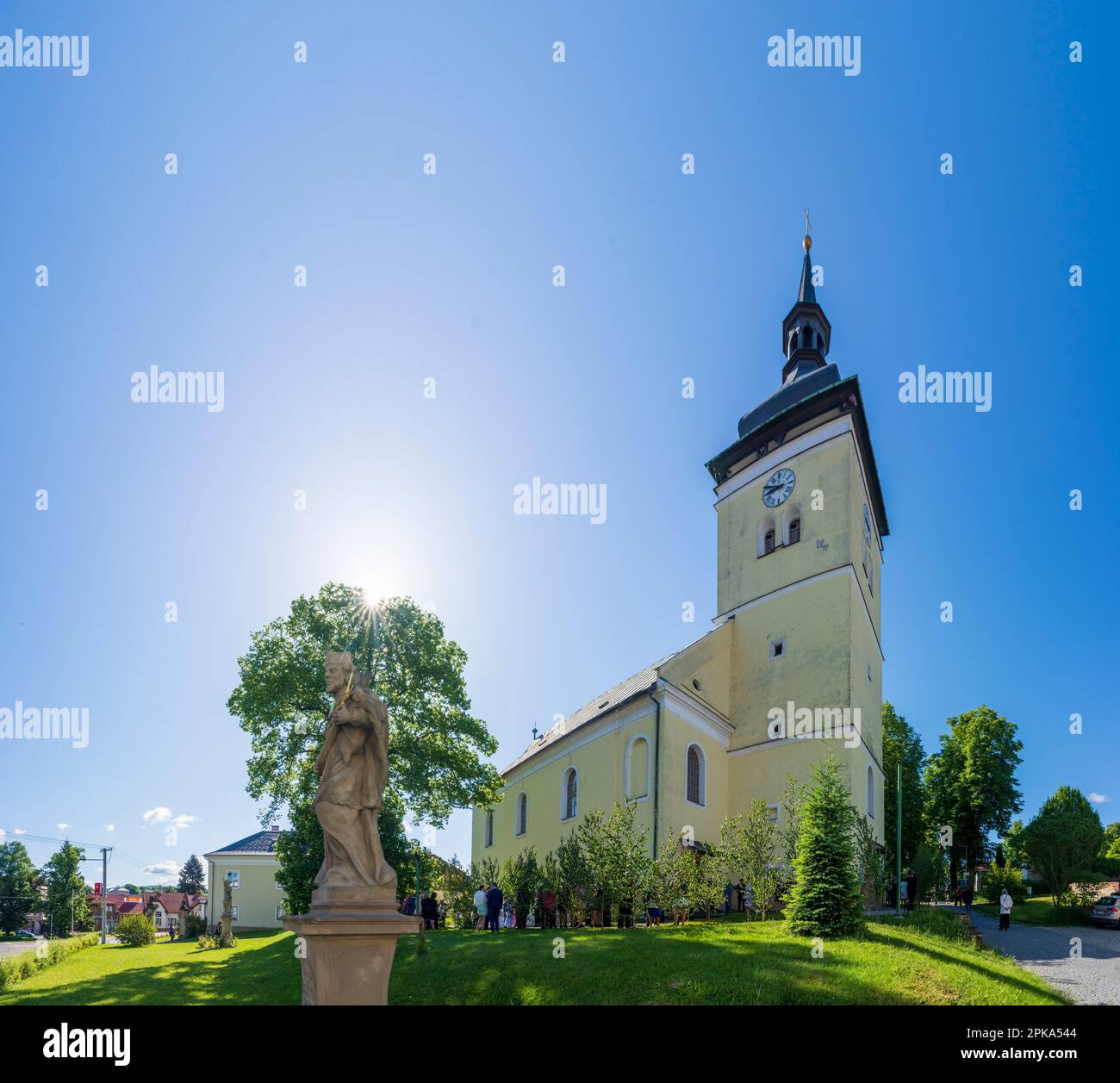 Vizovice (Wisowitz), église Vizovice (Wisowitz) à Zlinsky, région de Zlin (région de Zliner), Tchéquie Banque D'Images