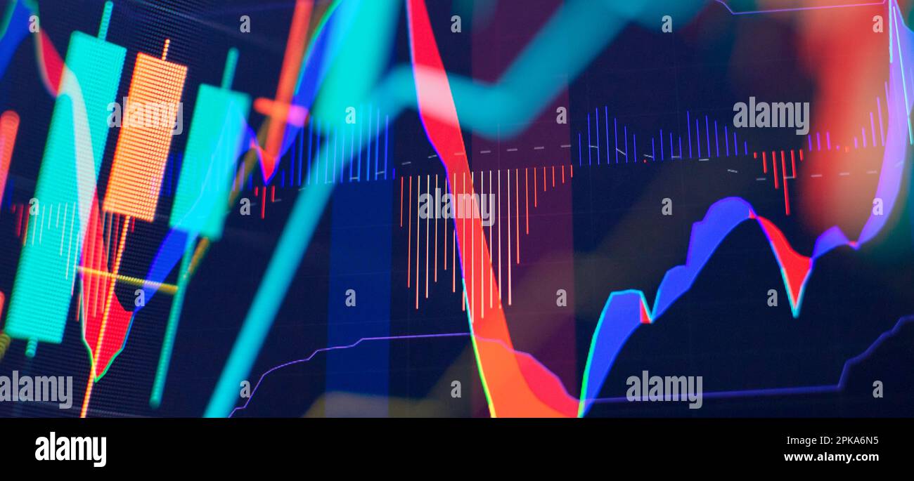 Bourse, fond de crypto-monnaie.cartes d'instruments financiers Banque D'Images
