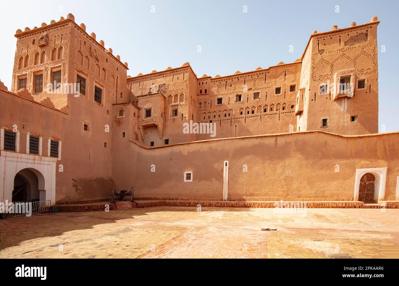 Maroc, Quarzazate, Kasbah Taourirt, résidence historique fortifiée Banque D'Images