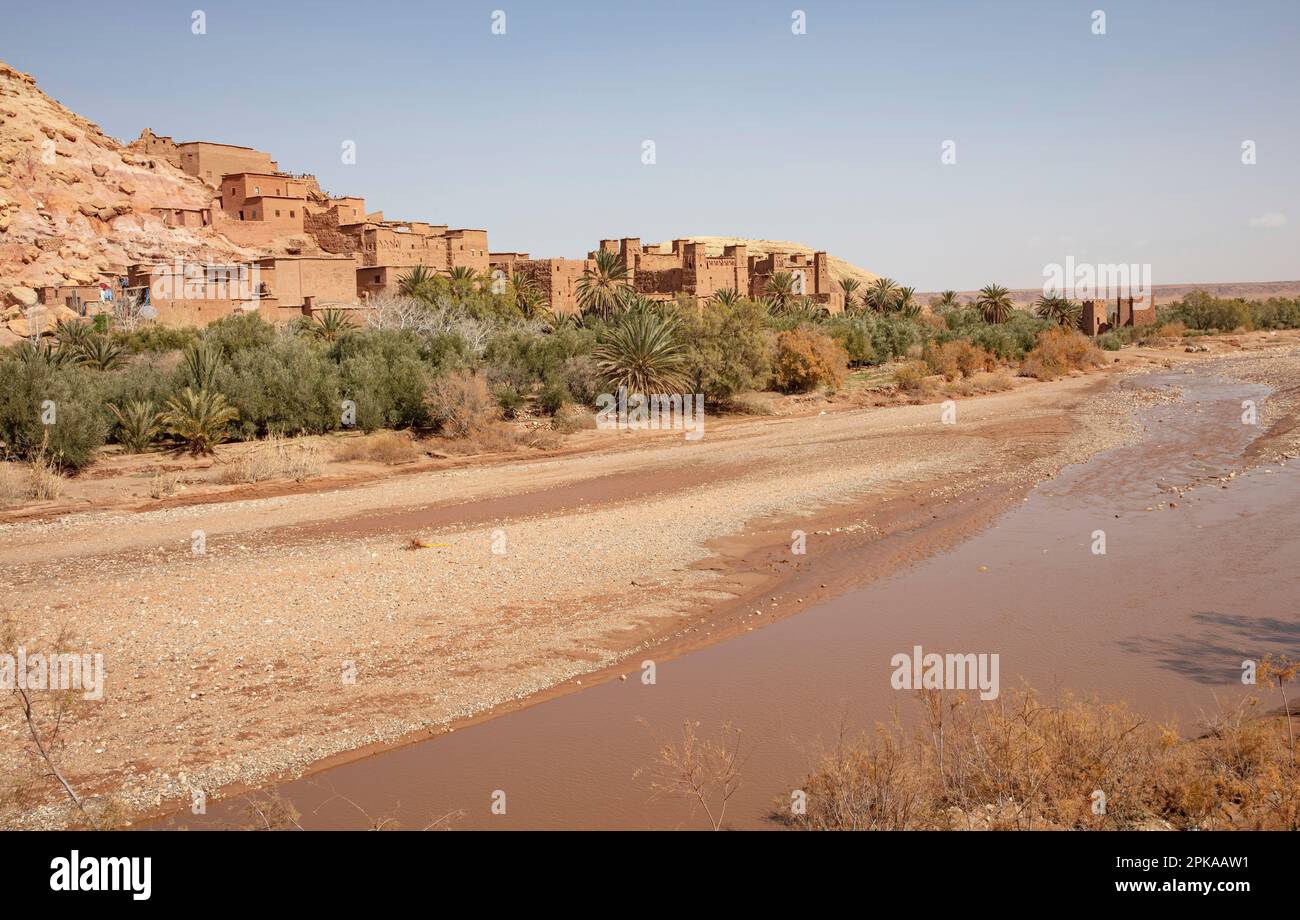 Maroc, ait-Ben-Haddou, ville fortifiée, kasbah, médina, Patrimoine de l'UNESCO Banque D'Images