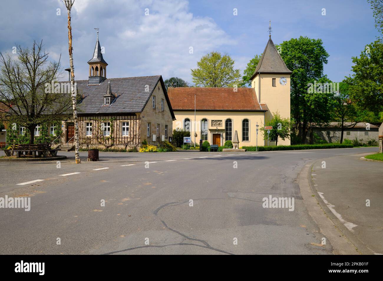 Église Saint-Laurent Nicholas à Ditterswind, une partie de la municipalité de Maroldsweisach, Comté de Haßfurt, Basse-Franconie, Franconie, Bavière, Allemagne Banque D'Images