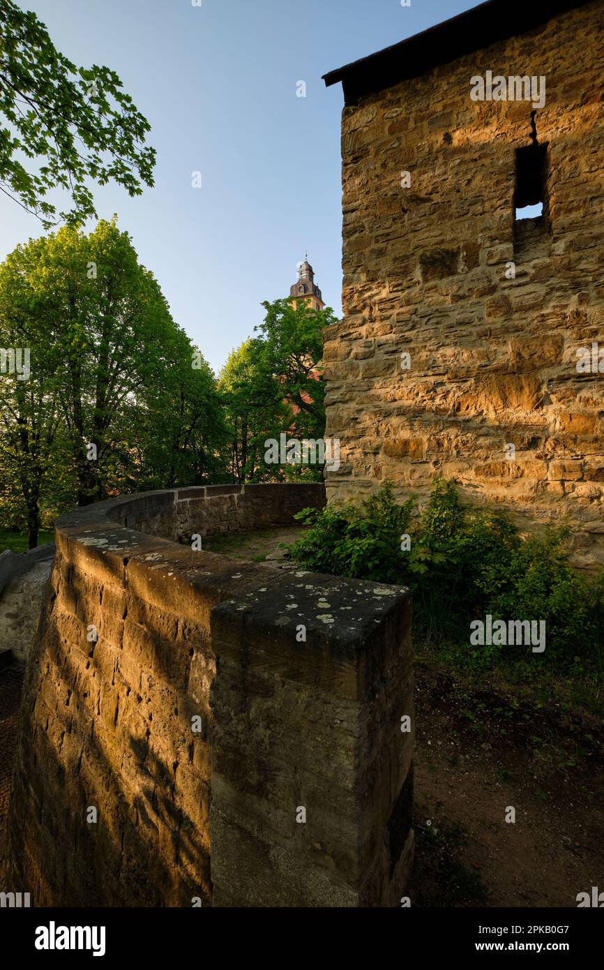 Mur de la ville et portes d'entrée de la ville à Zeitz, Burgenlandkreis, Saxe-Anhalt, Allemagne Banque D'Images