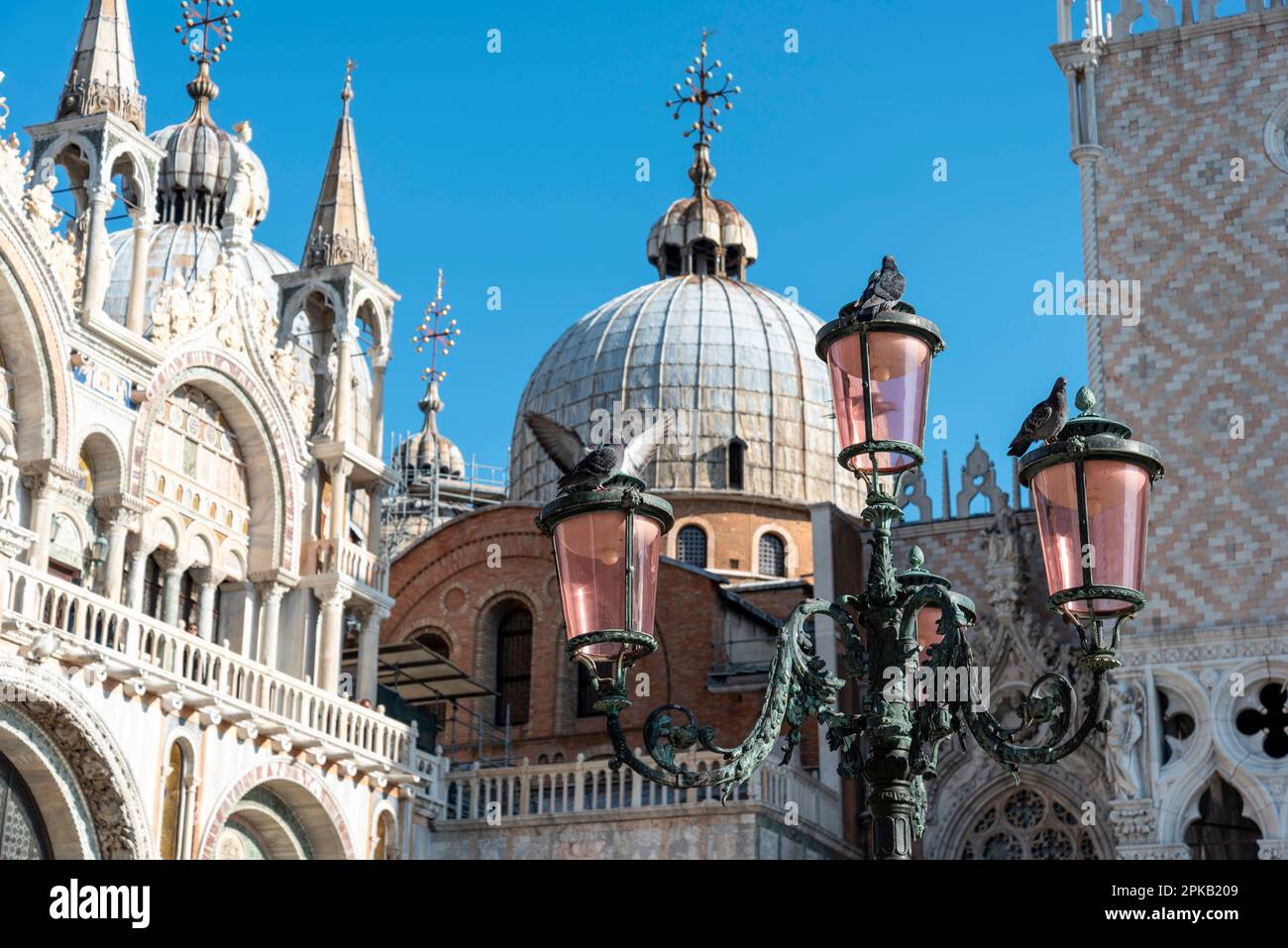 Toit de la basilique à la place Saint-Marc, Venise, Italie Banque D'Images