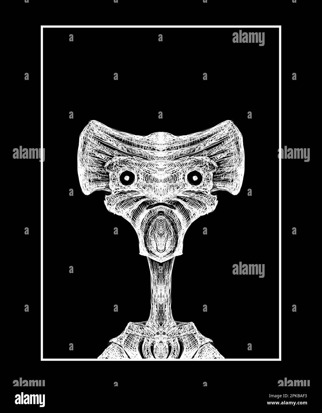 Créature extraterrestre - peinture numérique Banque D'Images