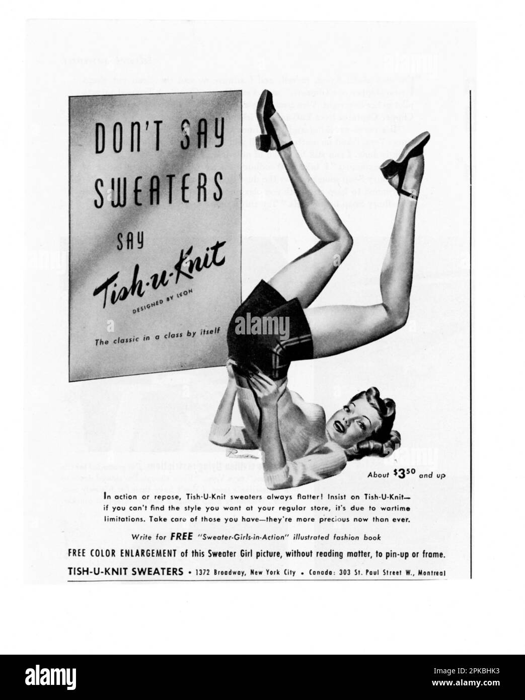 Vintage 'Life' Magazine 11 janvier 1943 publication publicitaire, États-Unis Banque D'Images