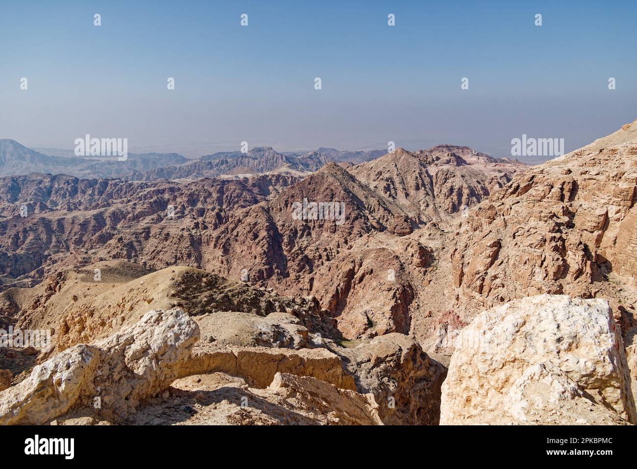 Un point de vue sur l'autoroute AT-Tafilah, Jordanie. Crédit: MLBARIONA/Alamy stock photo Banque D'Images