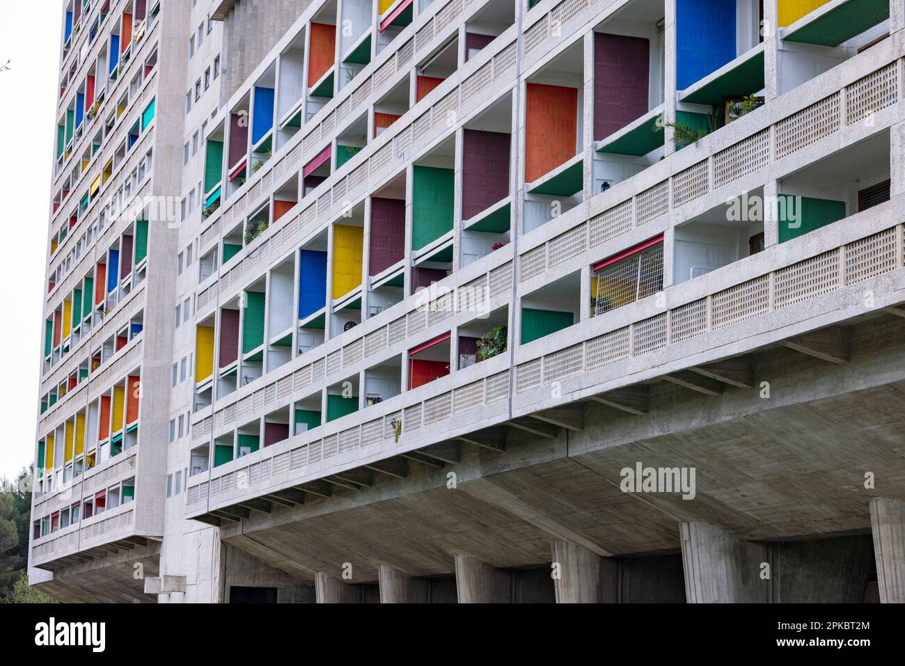 L'unité d'habitation, la Cité radieuse, Marseille, France Banque D'Images