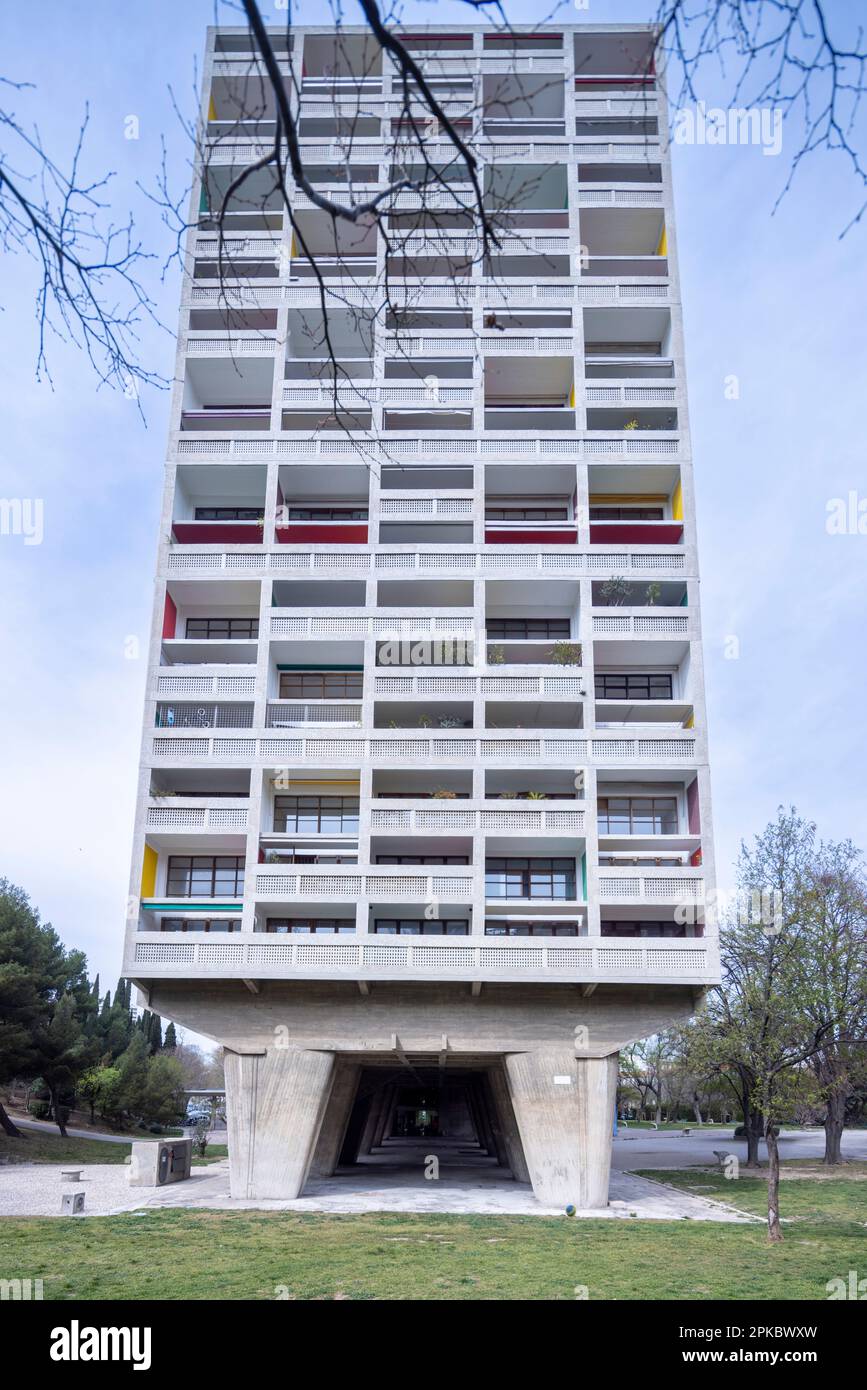 L'unité d'habitation, la Cité radieuse, Marseille, France Banque D'Images