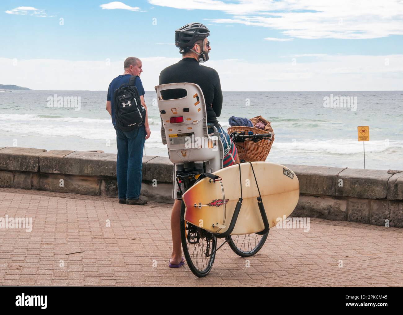 Vue sur la mer depuis Ocean Beach à Manly, Sydney, Nouvelle-Galles du Sud, Australie Banque D'Images