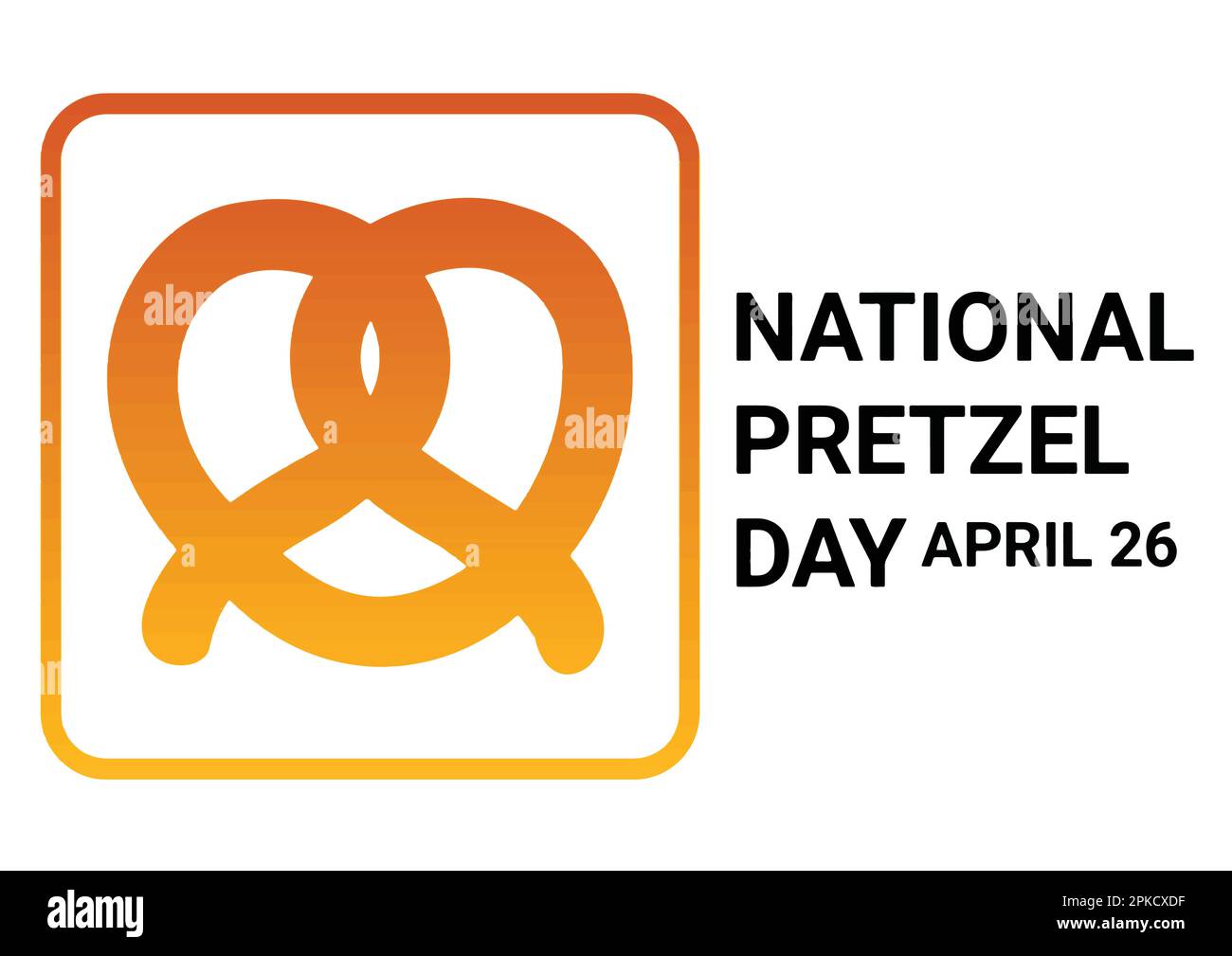 Journée nationale de Pretzel. 26 avril. Concept de vacances. Illustration vectorielle. Illustration de Vecteur